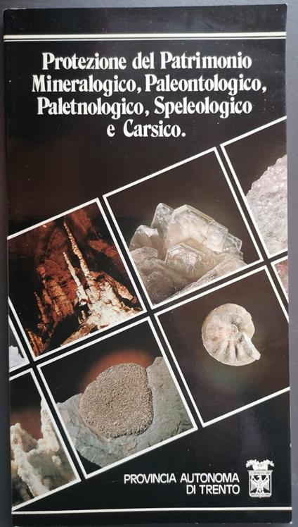 Protezione del patrimonio mineralogico, paleontologico, paletnologico, speleologico e carsico - copertina