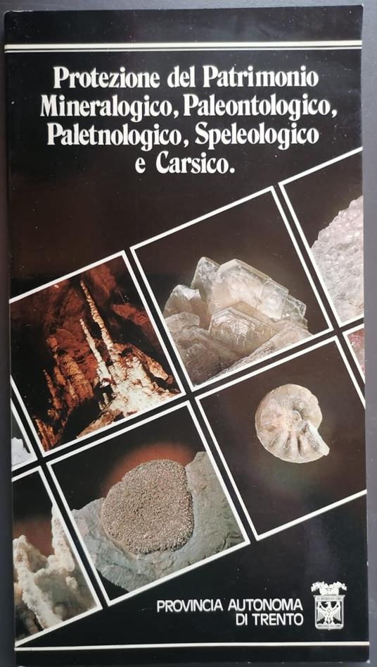 Protezione del patrimonio mineralogico, paleontologico, paletnologico, speleologico e carsico - copertina