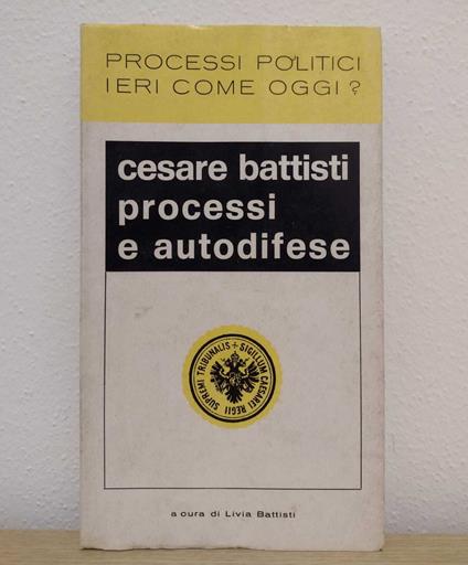 Processi e autodifese - Cesare Battisti - copertina