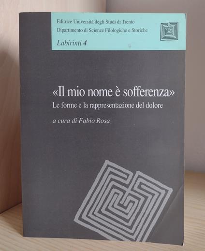 Il mio nome è sofferenza: Le forme e la rappresentazione del dolore - Fabio Rosa - copertina