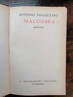 Malombra: romanzo