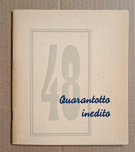 Quarantotto inedito - Antonio Zieger - copertina