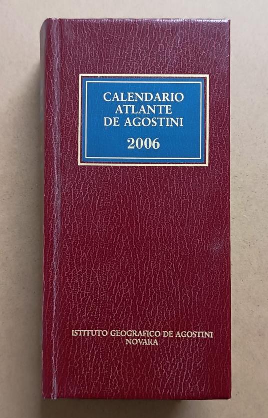 Calendario Atlante De Agostini 2006: 102° anno - copertina