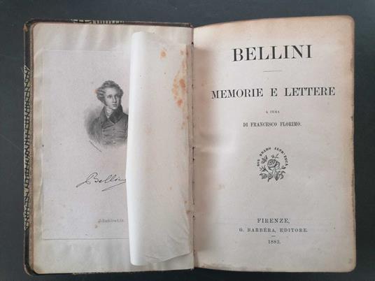 Memorie e lettere - Vincenzo Bellini - copertina