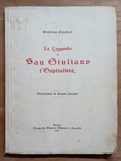 La Leggenda di San Giuliano l'Ospitaliere - Gustave Flaubert - copertina