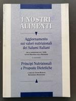 I nostri alimenti: aggiornamento sui valori nutrizionali dei salumi italiani, con la supervisione dell'I.N.N. Istituto Nazionale della Nutrizione . Principi nutrizionali e proposte dietetiche