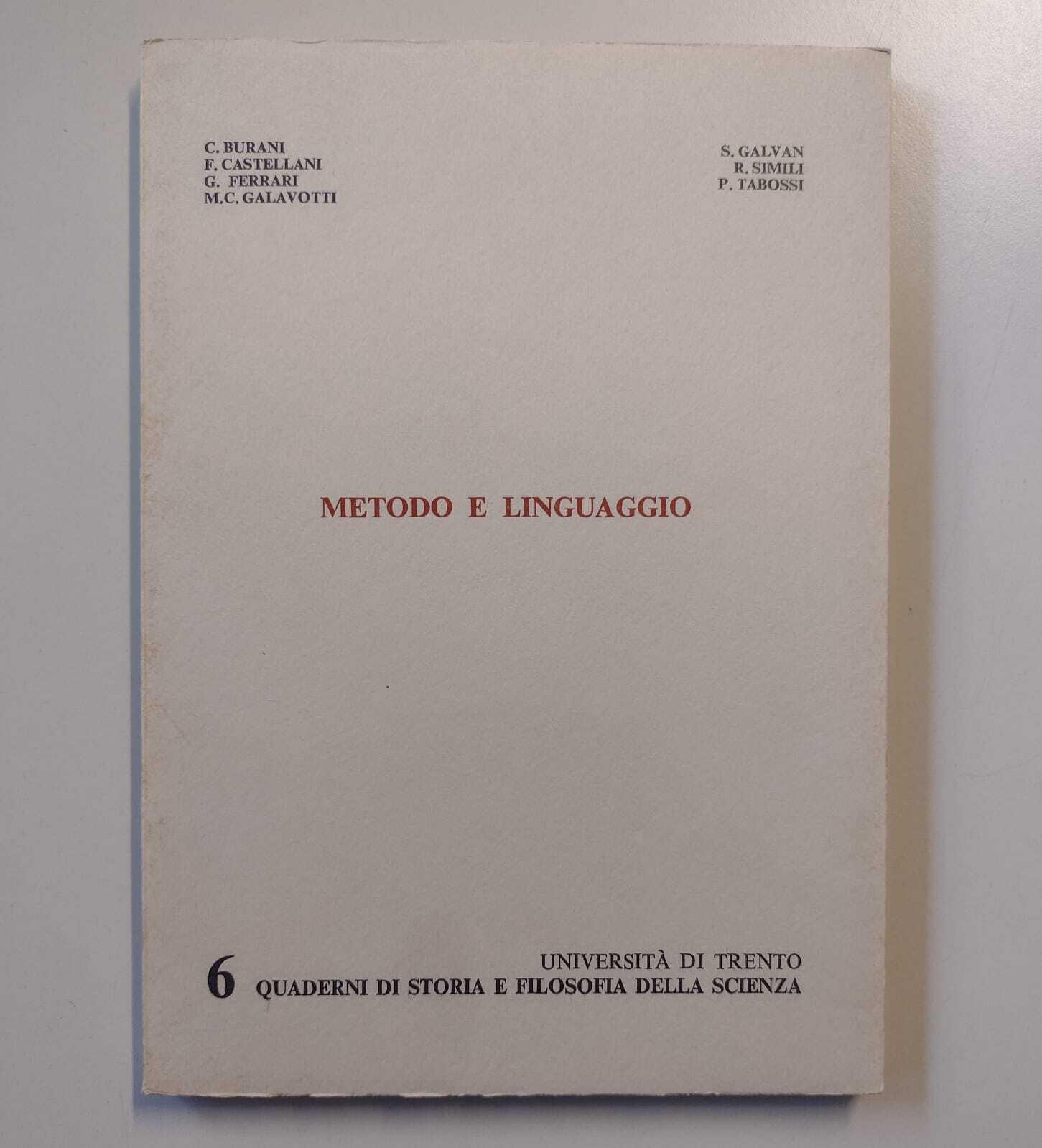 Metodo e linguaggio