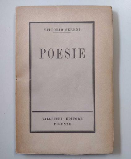 Poesie - Vittorio Sereni - copertina