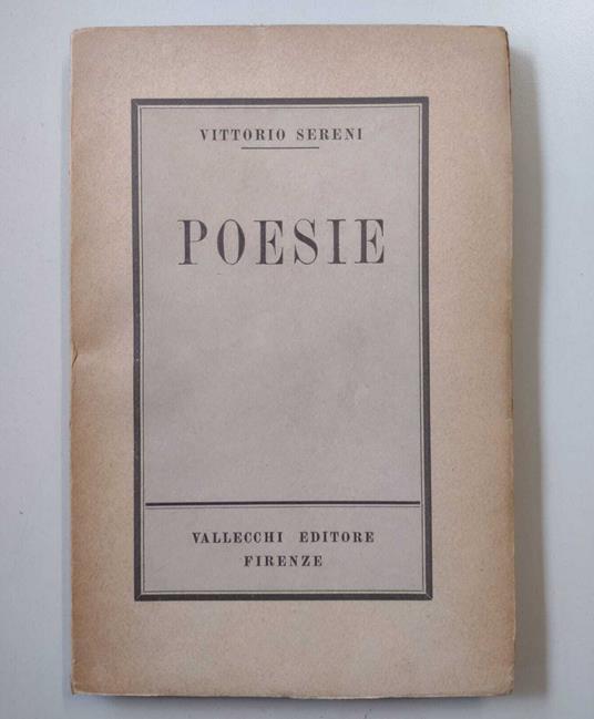 Poesie - Vittorio Sereni - copertina