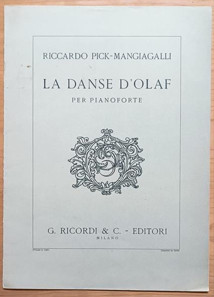 La Danse d'Olaf per pianoforte: Dai Deux Lunaires, Op. 33 - copertina