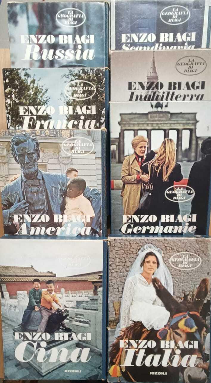 La geografia di Biagi: OPERA COMPLETA IN 8 VOLUMI: America, Russia, Italia, Germanie, Scandinavia, Francia, Cina, Inghilterra