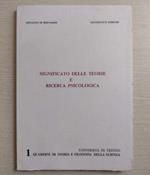 Significato delle teorie e ricerca psicologica