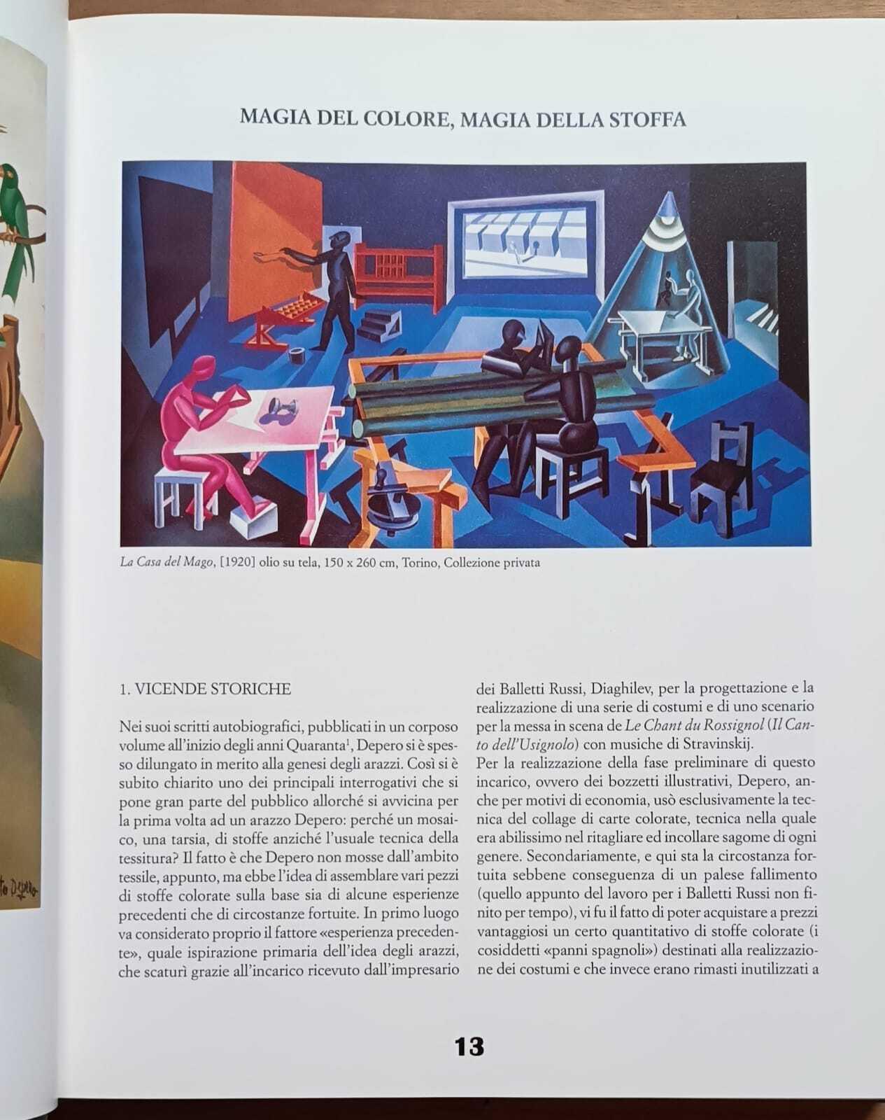 F. Depero: stoffe futuriste: arazzi e cuscini, moda, costumi teatrali, tessuti