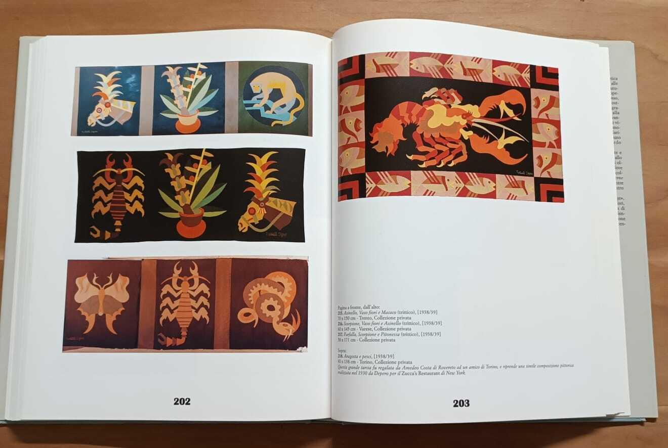 F. Depero: stoffe futuriste: arazzi e cuscini, moda, costumi teatrali, tessuti