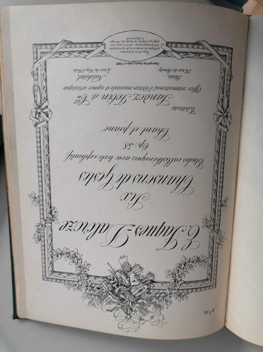 Antologia musicale in lingua francese 1904-1905 (anthologie de l'enseignement de la musique 1904–1905) - copertina