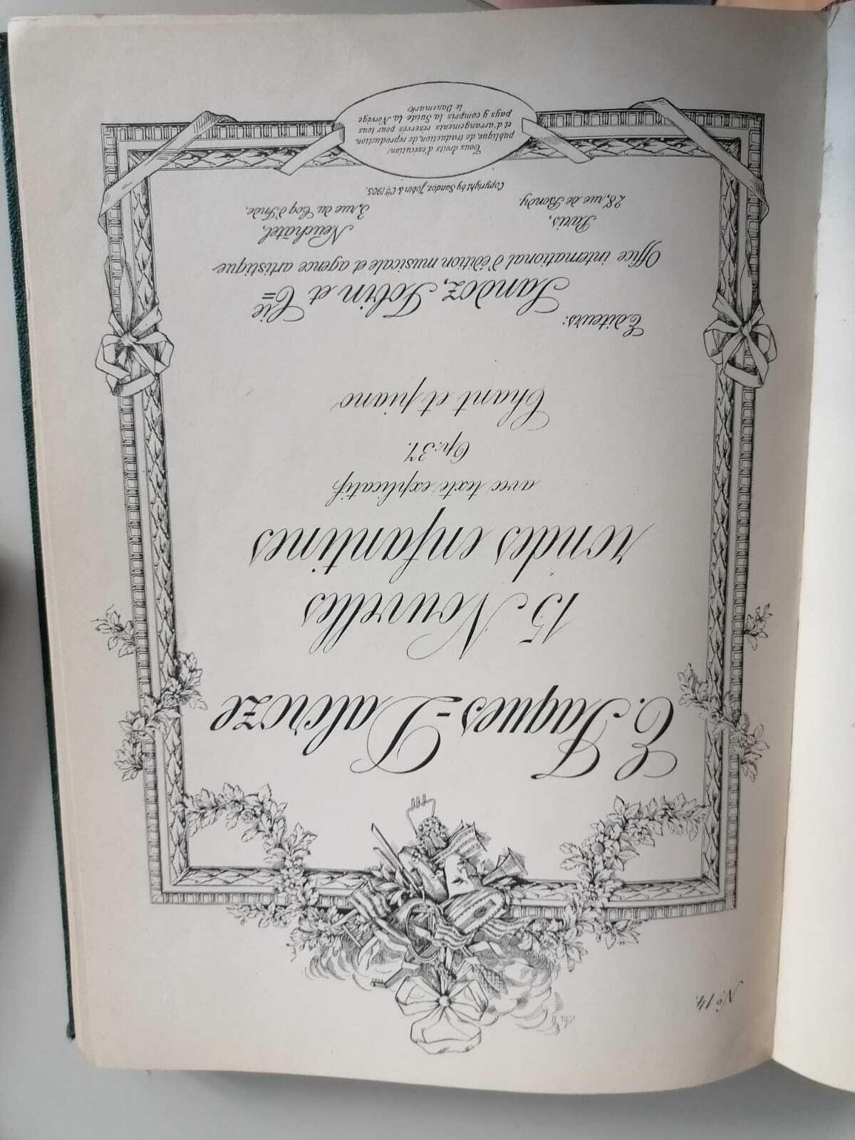 Antologia musicale in lingua francese 1904-1905 (anthologie de l'enseignement de la musique 1904–1905)