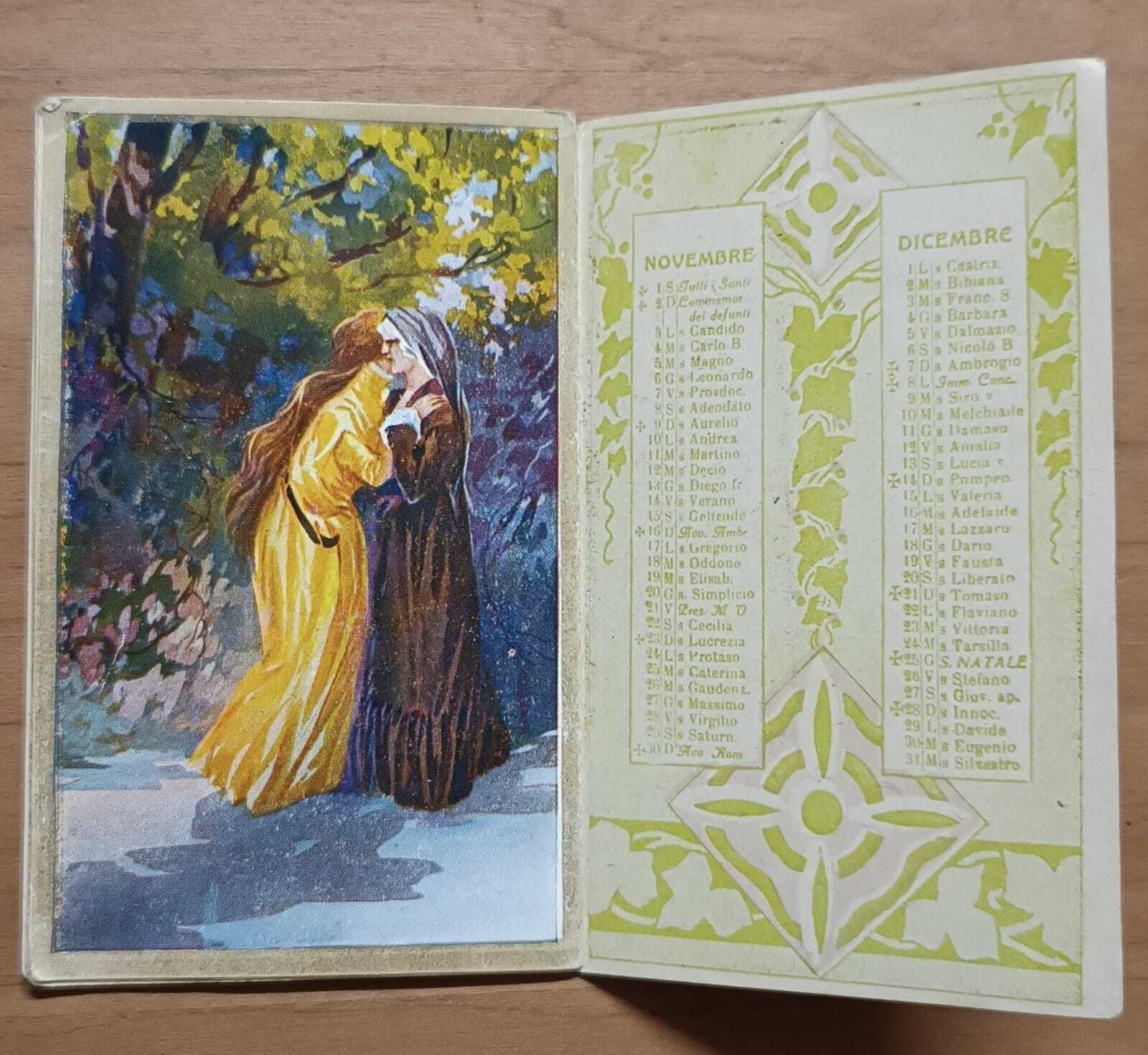 Calendarietto da barbiere La Sonnambula 1924