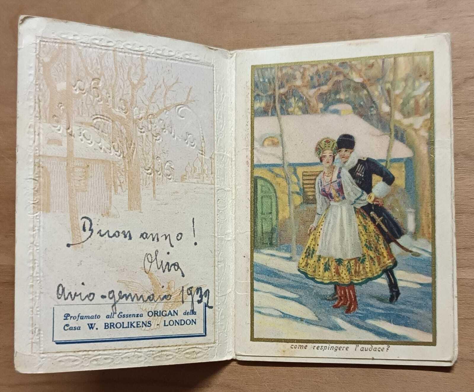 Calendarietto da barbiere La Leggenda di Natale 1932