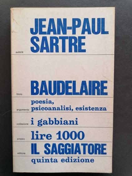 Baudelaire - Jean-Paul Sartre - copertina