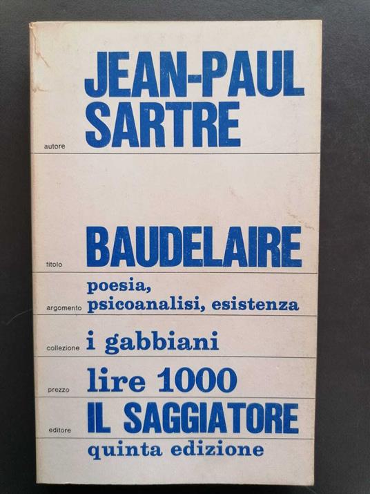 Baudelaire - Jean-Paul Sartre - copertina
