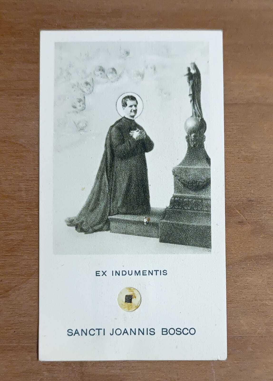 LIBRO + RELIQUIA. S. Giovanni Bosco, 1815-1888: fondatore dei Salesiani e delle figlie di Maria ausiliatrice: cenni biografici