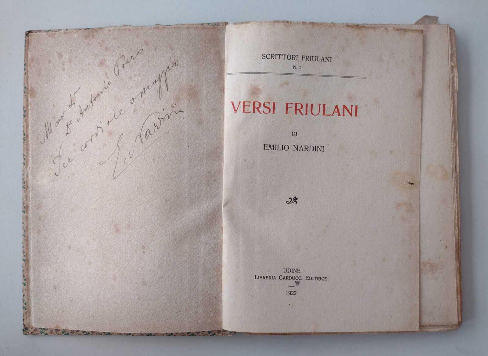 Versi friulani [CON DEDICA AUTOGRAFA]