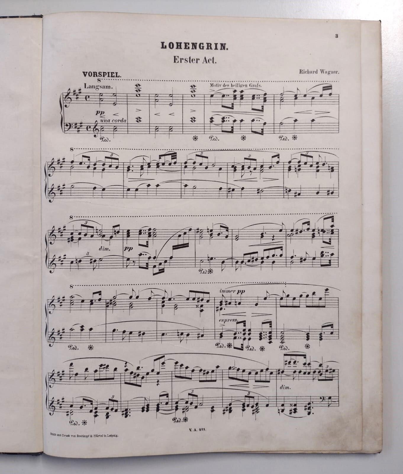 Angereihte Perlen aus Richard Wagner's Lohengrin und Tristan und Isolde für das Pianoforte zusammengefügt von Alb. Heintz