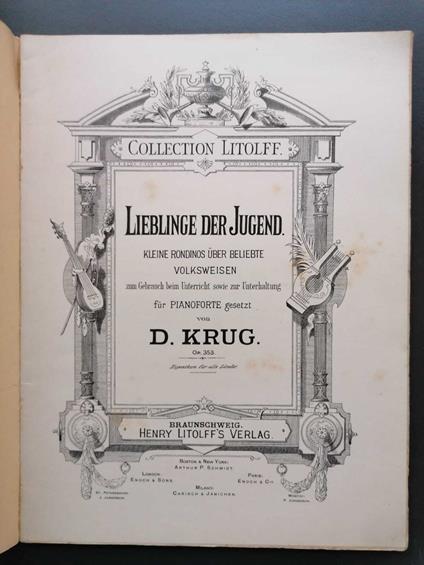 Lieblinge der Jugend. Kleine Rondos über beliebte Volksweisen. Für Pianoforte Op.353 - copertina