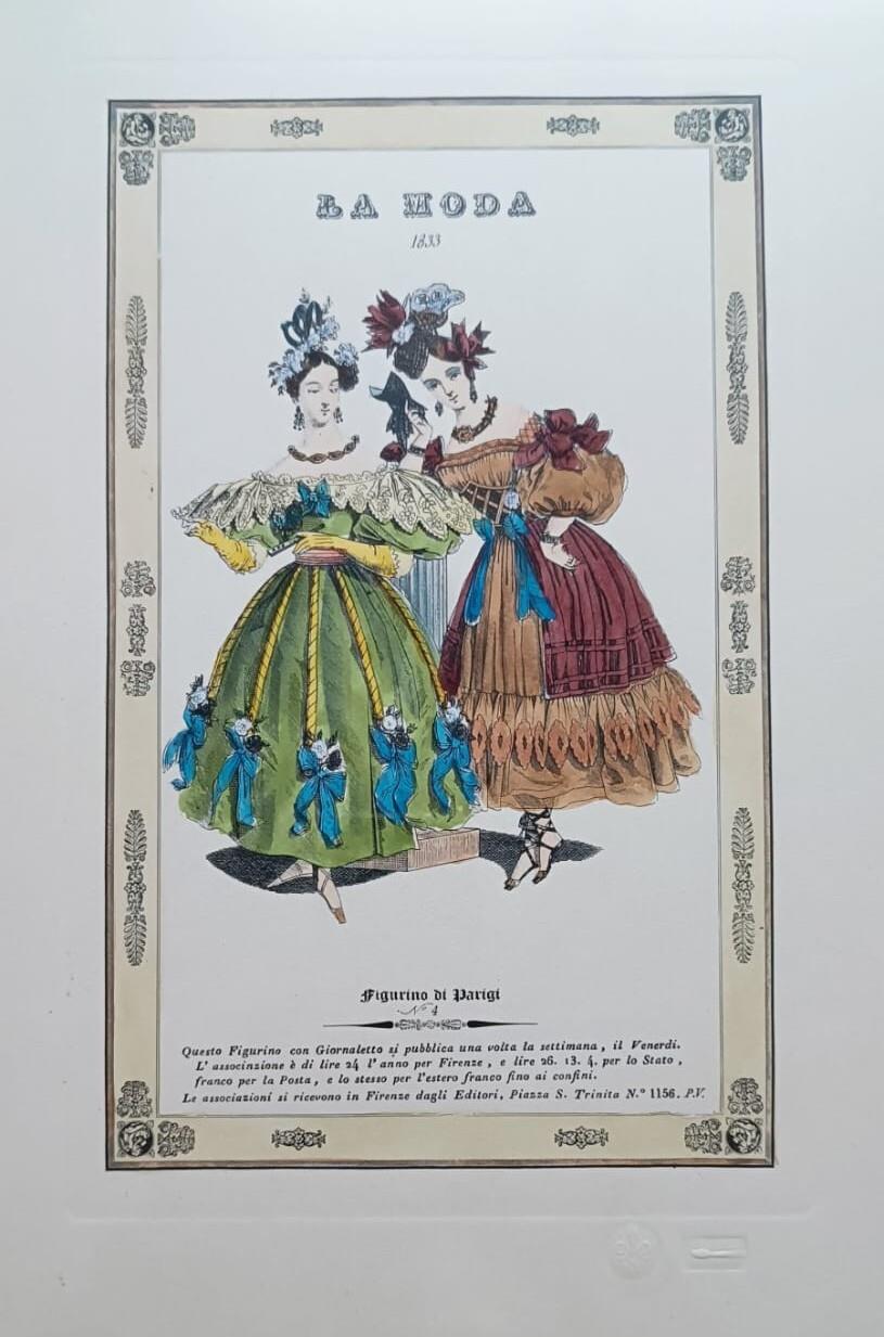 La Moda, figurino di Parigi n. 4 (Stampa a tema moda)