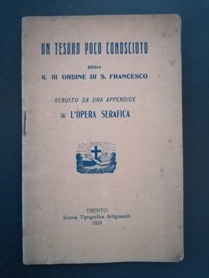 Un tesoro poco conosciuto, ossia il III ordine di S. Francesco - copertina