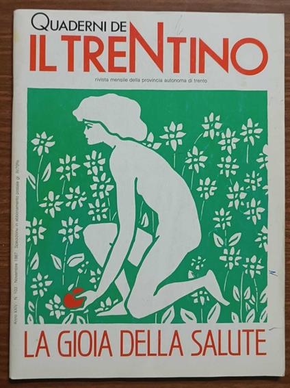 La gioia della salute. Quaderni de Il Trentino n. 103 novembre 1987 - copertina