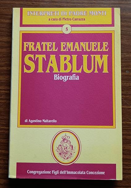 Fratel Emanuele Stablum - copertina