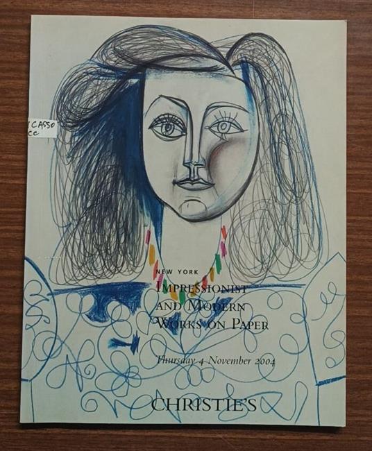 Catalogo d'asta Christie's New York: Impressionist and Modern Works on Paper, thursaday 4 novembre 2004 - copertina