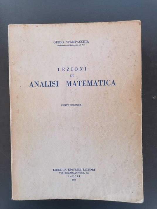 Lezioni di analisi matematica. Parte seconda - copertina