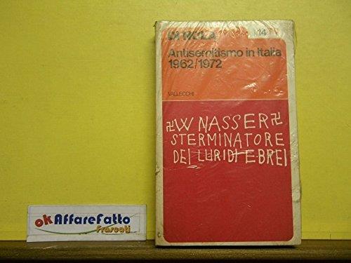 L 5.330 Libro Antisemitismo In Italia 1962 1972 Di Di Nola