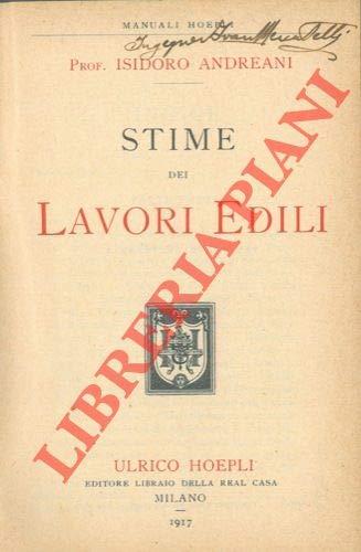 Stime dei lavori edili - Isidoro Andreani - copertina