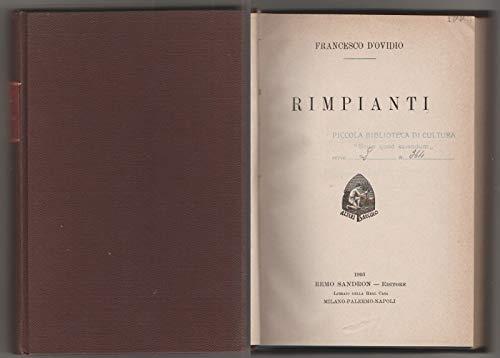 Rimpianti - Sandron - copertina
