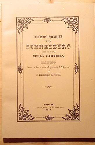Escursioni Botaniche Sullo Schneeberg - copertina