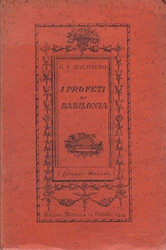 I Profeti di Babilonia - copertina