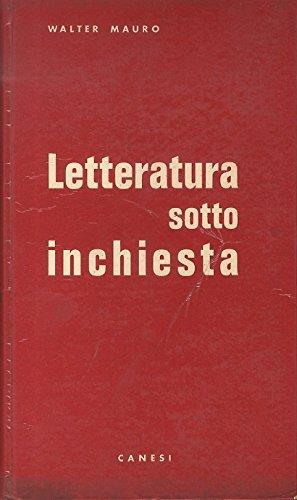 Letteratura sotto inchiesta. Direzioni - copertina