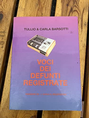 Voci Dei Defunti Registrate - copertina