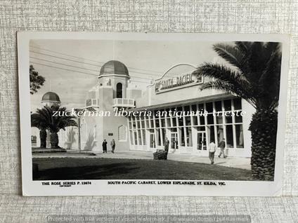 SOUTH PACIFIC CABARET LOWER ESPLANADE VIC AUSTRALIA cartolina postcard viaggiata ANNI 50 - copertina