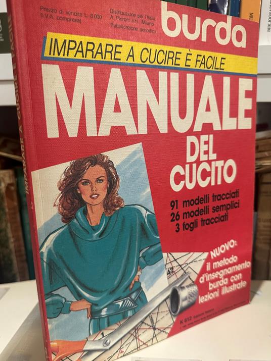 BURDA MANUALE DEL CUCITO k612 1985 moda con cartamodelli - copertina