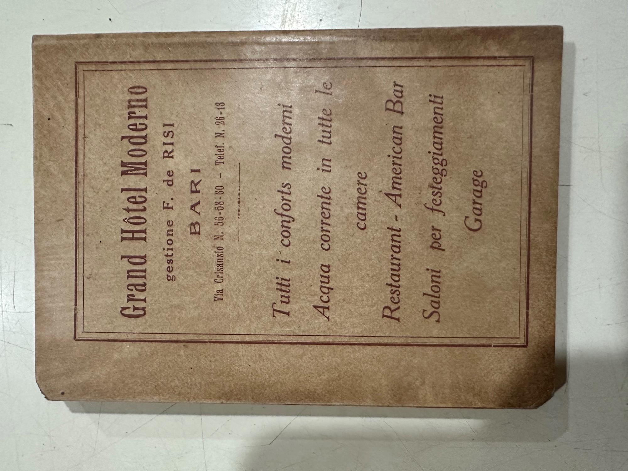 GUIDA DI BARI di Michele Gervasio Giovanni Mariotti 1928 editrice tirrena