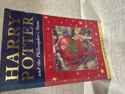 J.K. Rowling HARRY POTTER AND THE PHILOSOPHER'S STONE Bloomsbury paperback 2001 - copertina