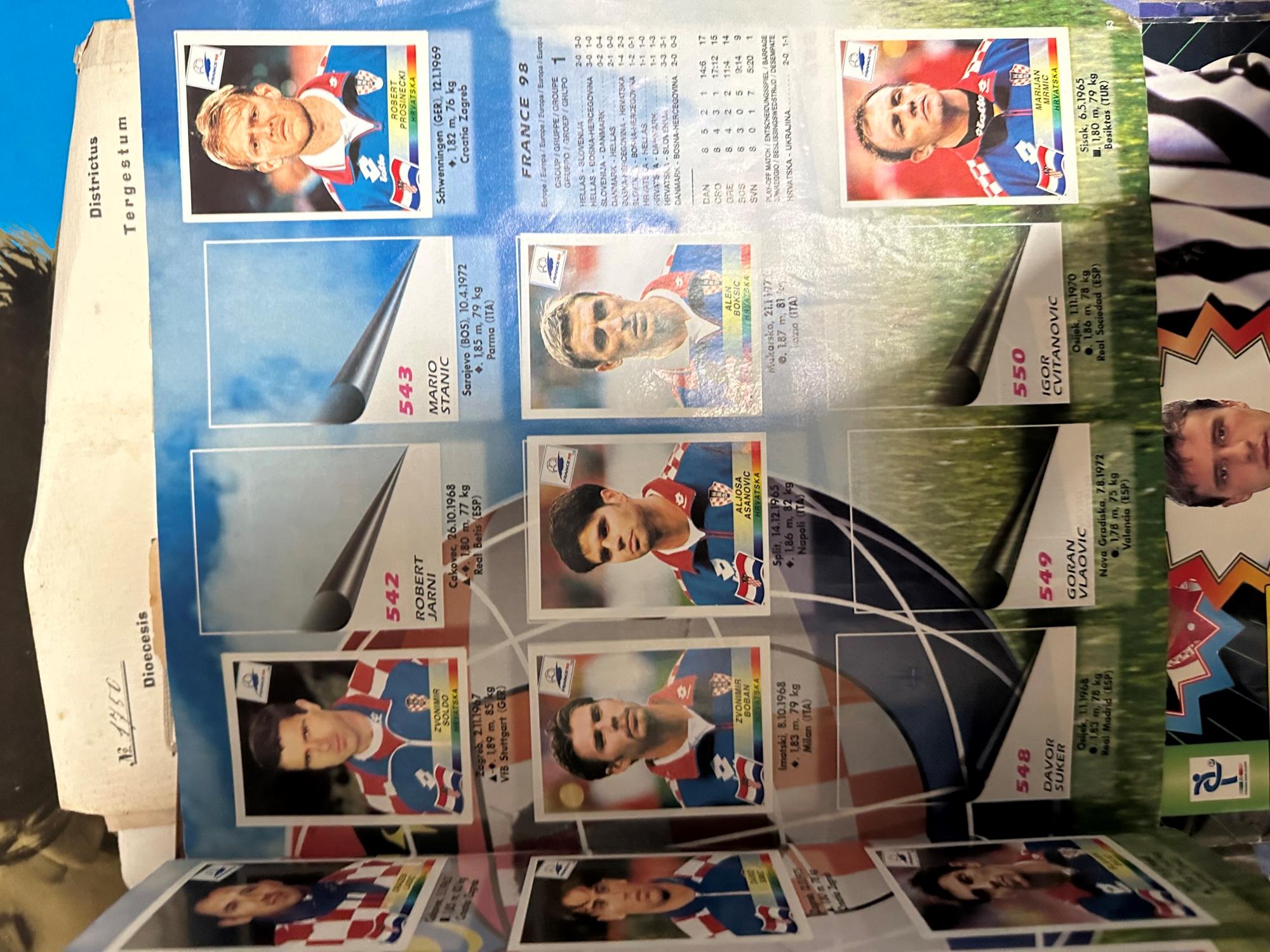 album figurine calcio PANINI - FRANCE 98 1998 completo per un terzo