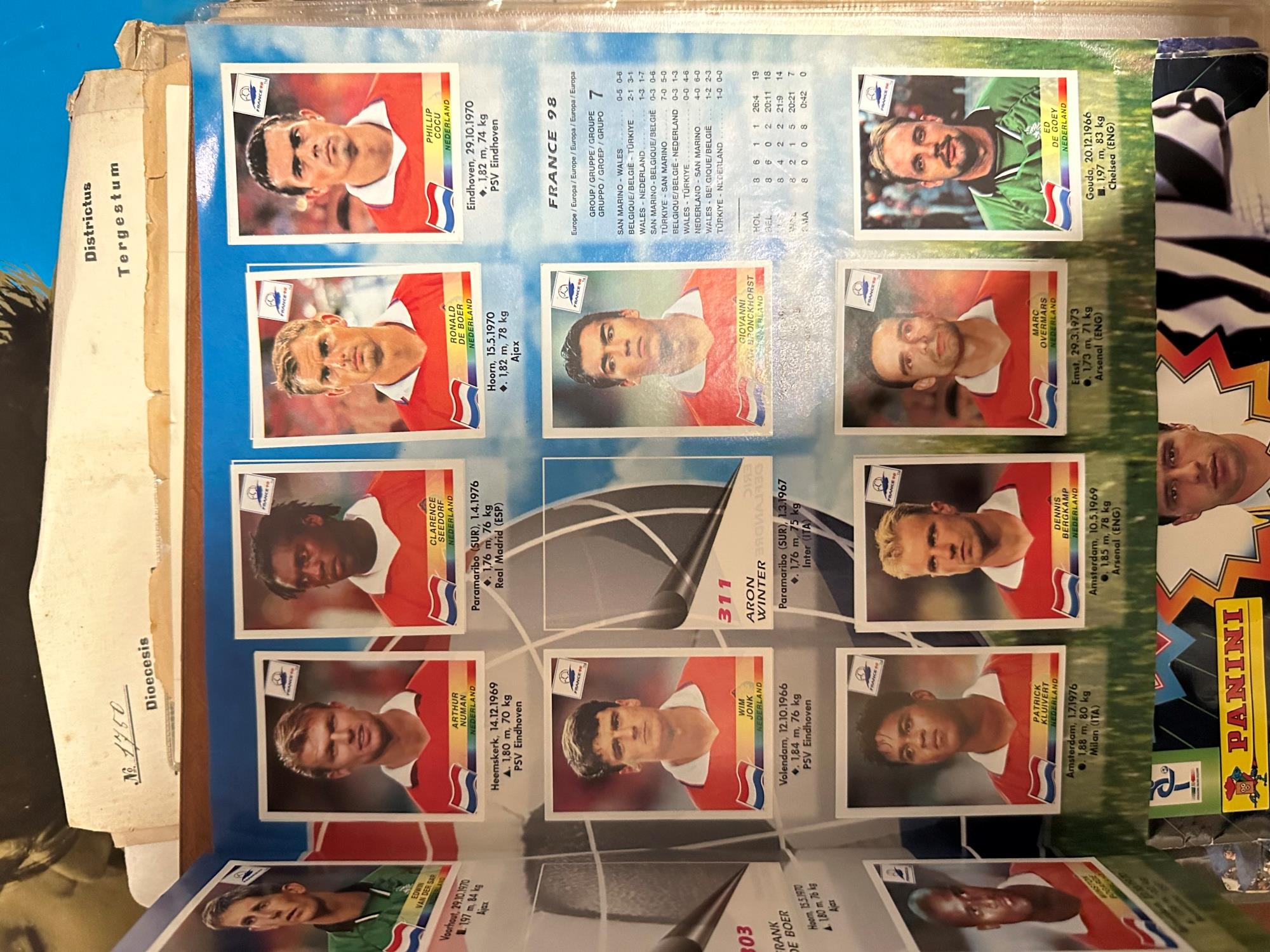 album figurine calcio PANINI - FRANCE 98 1998 completo per un terzo