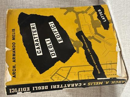CARATTERI DEGLI EDIFICI Armando Melis Lattes - Armando Melis - copertina
