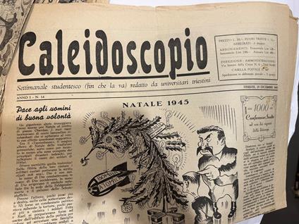 rivista trieste CALEIDOSCOPIO 25 Dicembre 1945 Natale - copertina