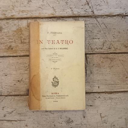 In teatro - F. Fontana - copertina